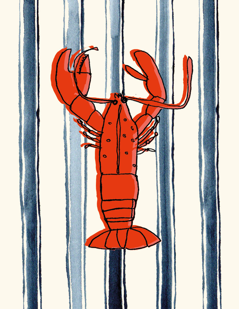 ' Lobster ' Mini Greetings Card