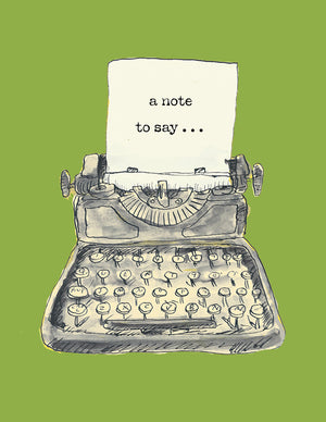 ' Typewriter ' Mini Greetings Card
