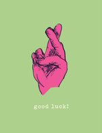 ' Good Luck Hand ' Mini Greetings Card