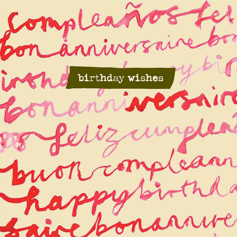 'Birthday Wishes' Greetings Card