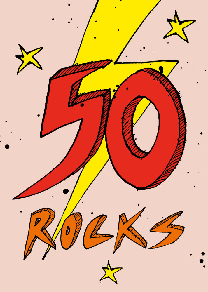 '50 Rocks' A4 card, FP713
