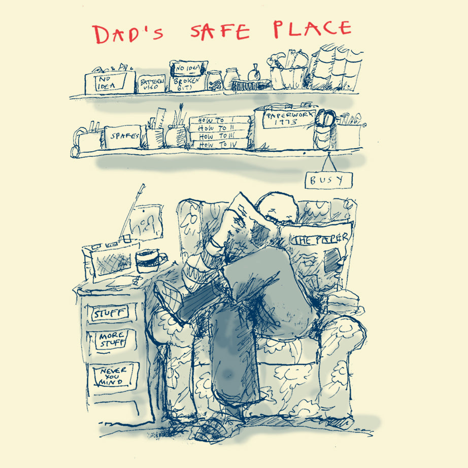 'Dad's Safe Place' Greetings Card