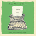 'Birthday Typewriter' Birthday Card