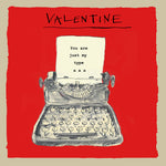 'Valentine Typewriter' Greetings Card