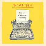 'Read This, Typewriter' Greetings Card