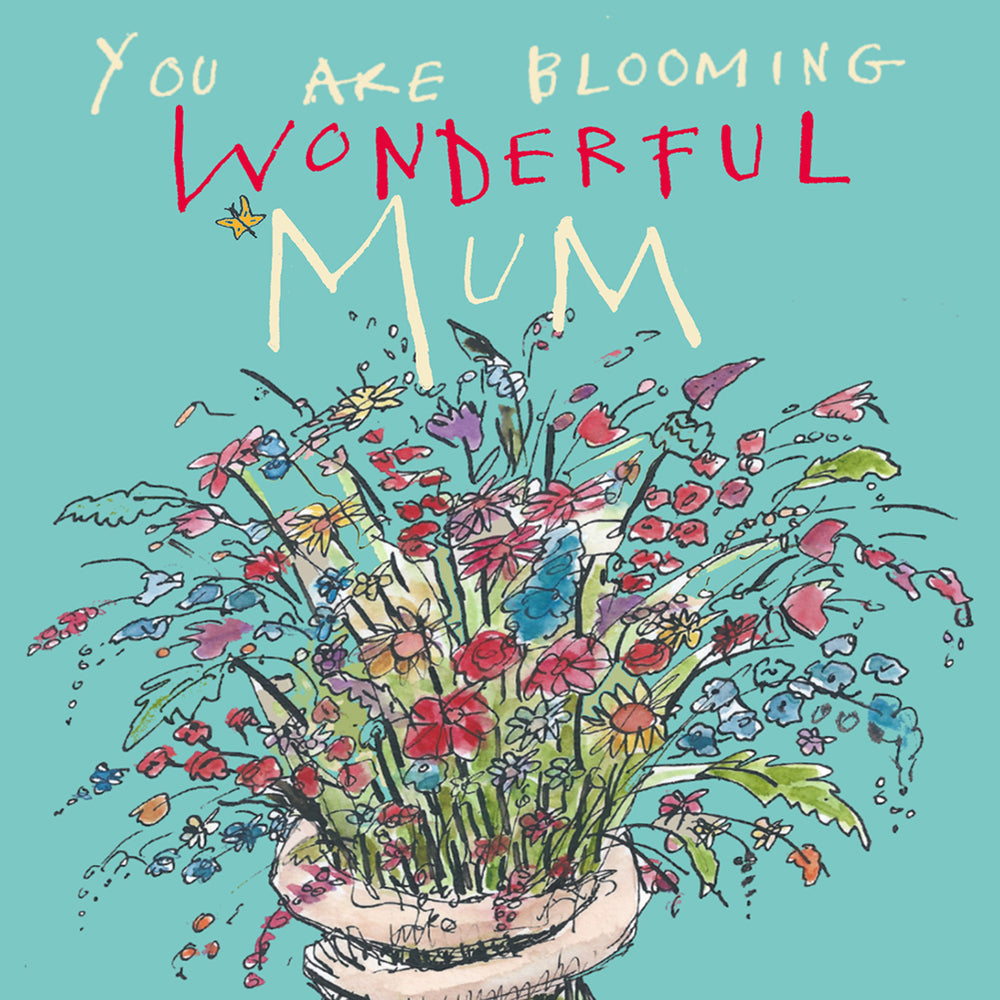 'Blooming Wonderful mum' Greetings Card
