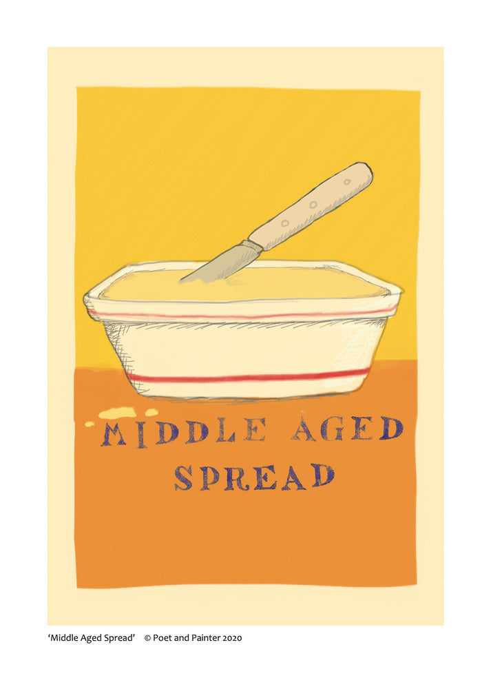'Middle Aged Spread' Original Art Print