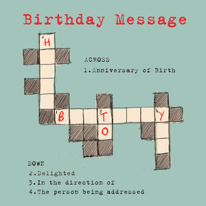 'Happy Birthday Crossword' Greetings Card