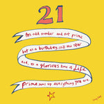 '21' Banner Birthday Card
