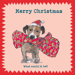 'Christmas Dog and Bone' Christmas Greetings Card