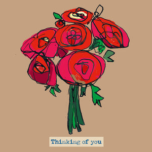 'Thinking of You Posy' Greetings Card