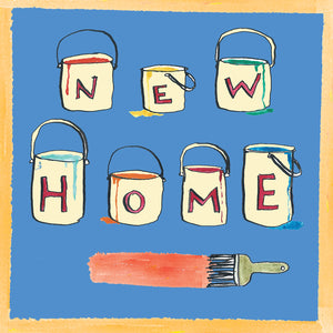 'New Home Paint Pot and Brush' Greetings Card