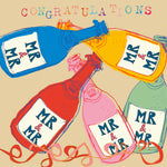 'Mr and Mr Champagne' Greetings Card