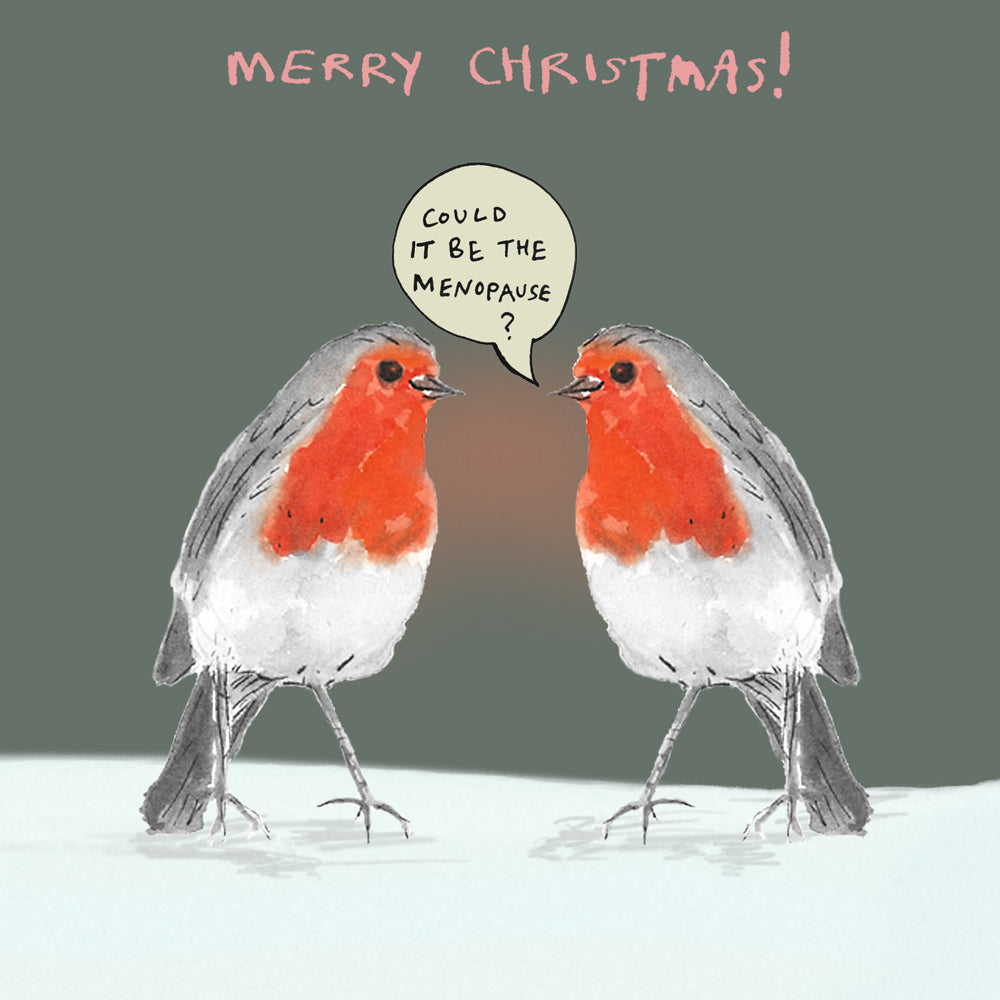 'Menopause Robins' Christmas Card