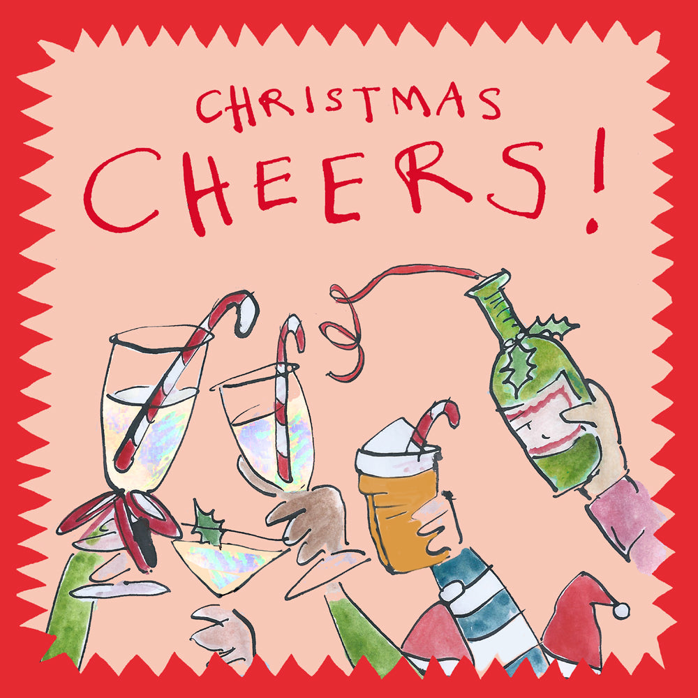 'Christmas Cheers Counter' Christmas Card Poet & Painter Christmas Cheers