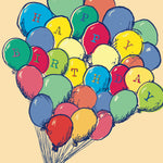 'Birthday Balloons' Greetings Card