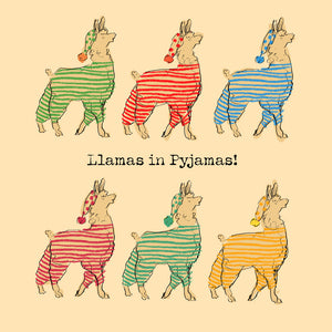 'Llamas in Pyjamas' Greetings Card