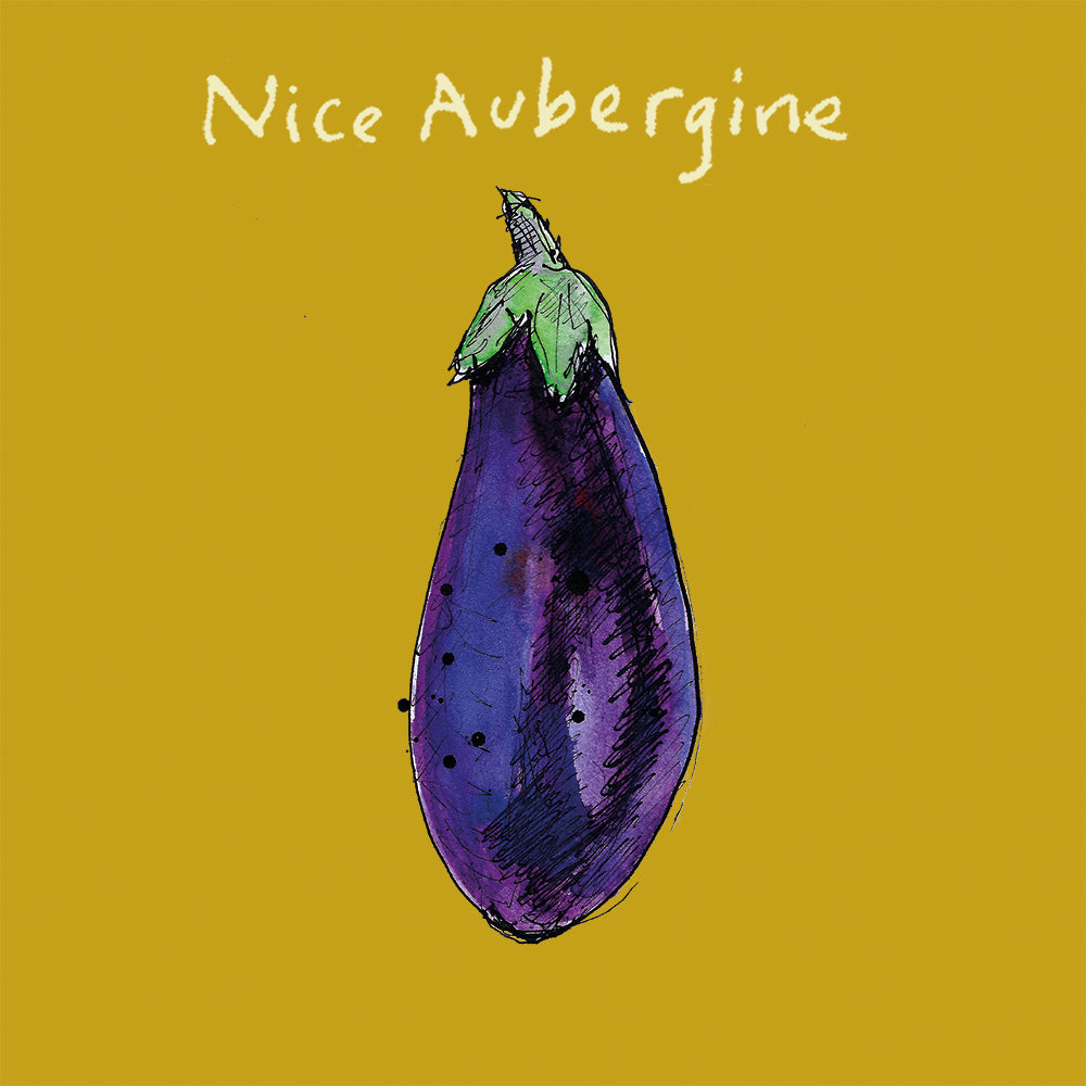 'Nice Aubergine 22' Greetings Card