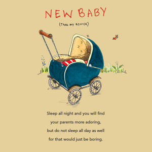 
                
                    Load image into Gallery viewer, &amp;#39;New Baby Advice&amp;#39; Greetings Card
                
            