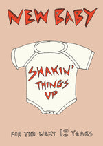 A4 New Baby/Shakin it up card - FP691Poet &amp; PainterCards