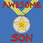 FP725, 'Awesome Son' medal cardPoet &amp; PainterCards