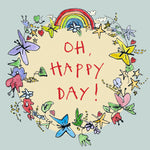 FP732 Garland 'Oh Happy Day' cardPoet &amp; PainterCards