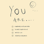 'You Are..' Greetings Card
