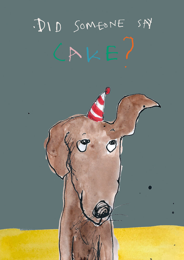Dog BIrthday Cake postcard, FP800