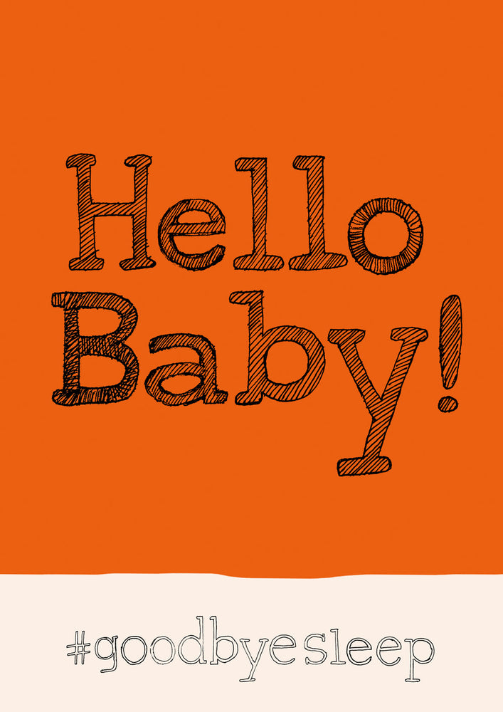 'New Baby hashtag A4 card, FP853