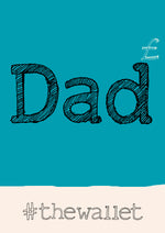 'Dad Wallet' hashtag A4 card, FP857