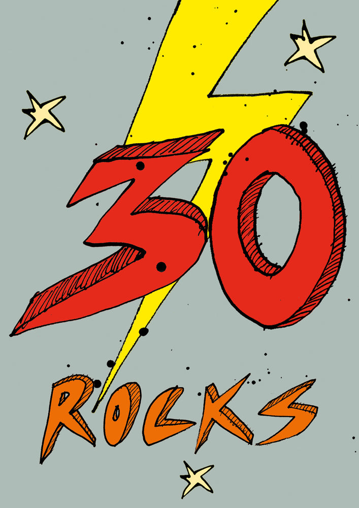 '30 Rocks!' A4 card, FP864