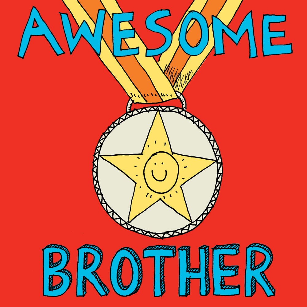 Awsome Brother 'Awesome Brother' Medal Card – Poet & Painter