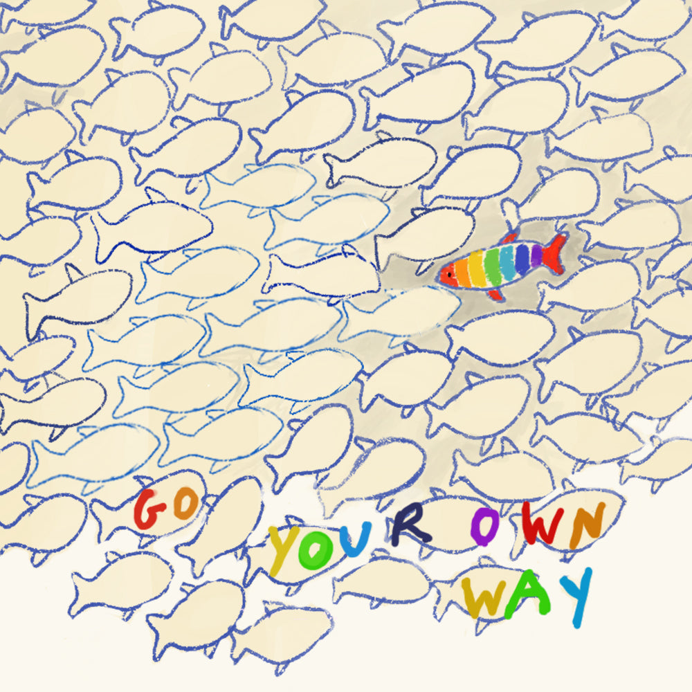 'Go your own way' Greetings Card