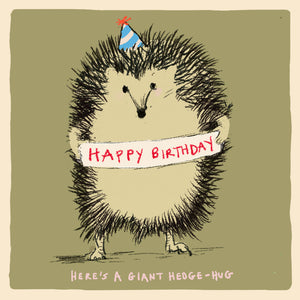 ‘ Happy Birthday Hedge Hug' Greetings Card, Studio