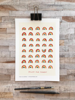 
                
                    Load image into Gallery viewer, &amp;#39; Follow Your Rainbow&amp;#39; Original Art Print
                
            