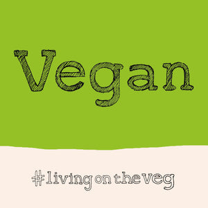 'Vegan' Greetings Card, Hashtag