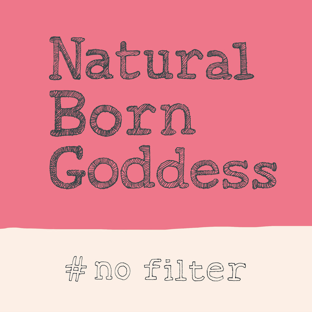 'Natural Born Goddess' Greetings Card, Hashtag