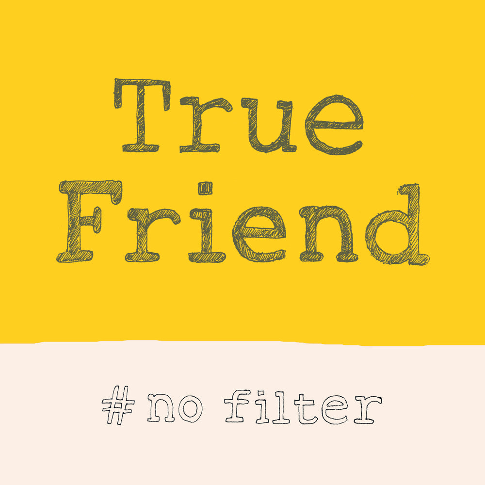 'True Friend' Greetings Card, Hashtag