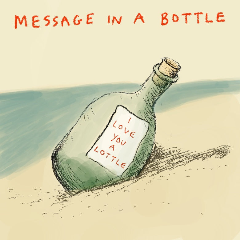 ' Message in a Bottle' Greetings Card
