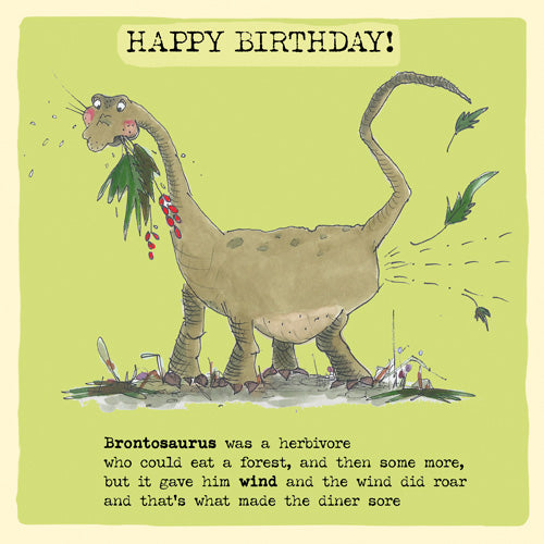‘Brontosaurus’ Birthday Card, Studio